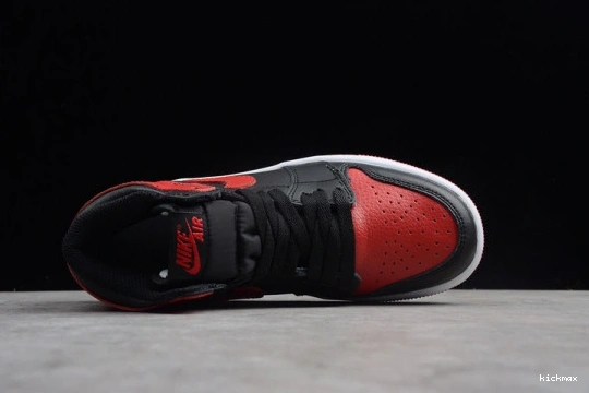 Rep Jordan Bred 001  Kid 555088 001  1 Kids OG Retro Black Air High Banned Red 555088 0401